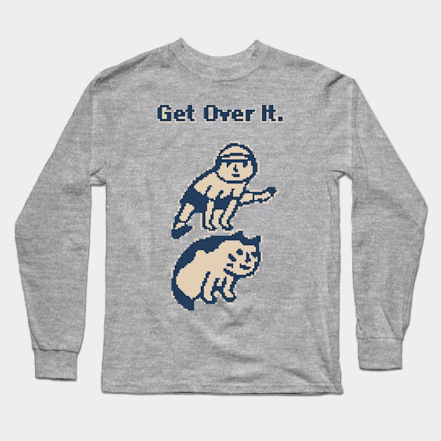 Get Over It - 1 Bit Pixel Art Long Sleeve T-Shirt by pxlboy